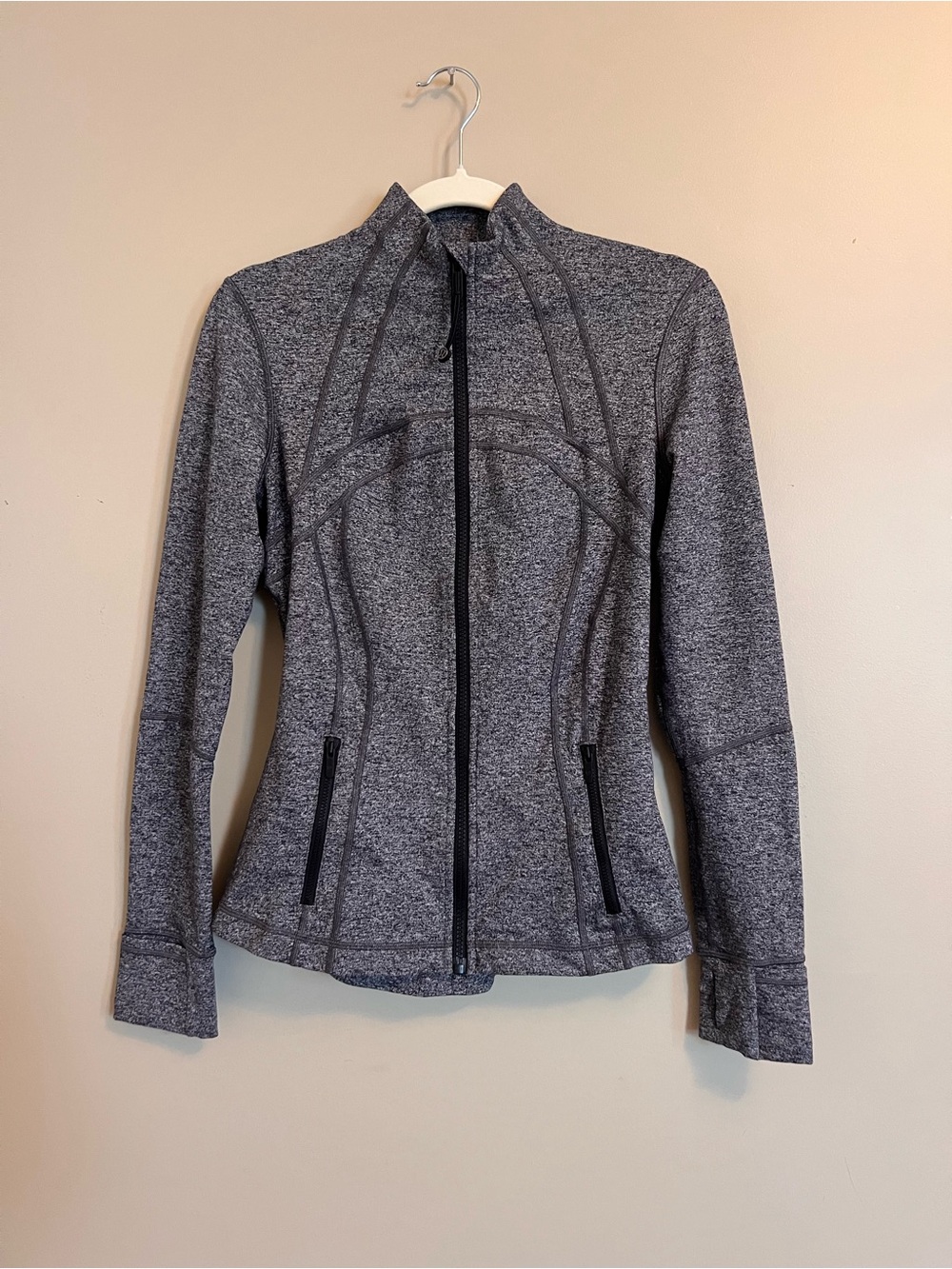 lululemon athletica Heathered Gray Full-Zip Bomber Jacket